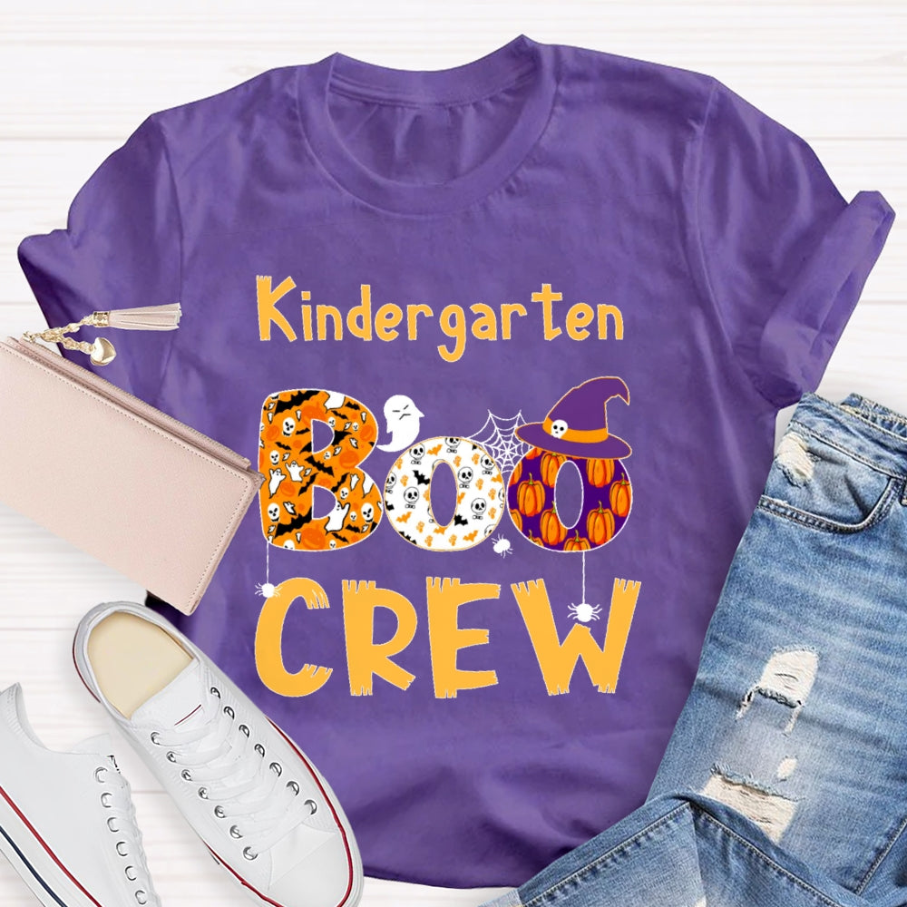 Personalized Grade Kindergarten Crew  Halloween T-shirt