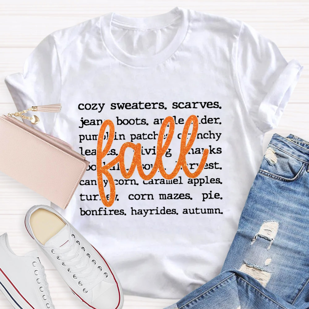 Fall Letters Funny T-shirt