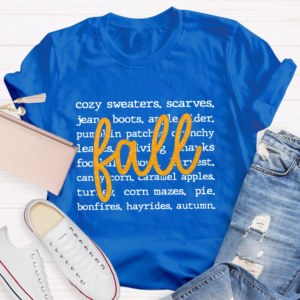 Fall Letters Funny T-shirt