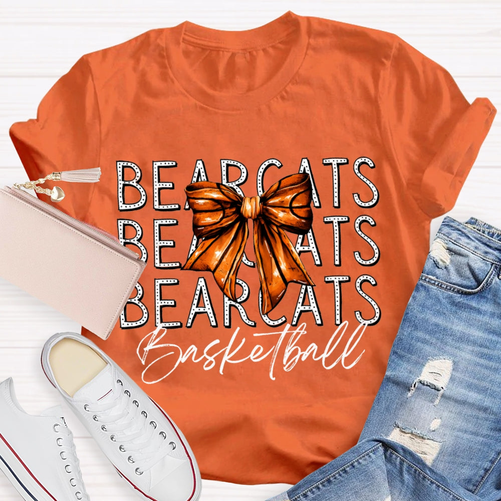 Personalized School Mascot Bearcats Basketball Team Spirit T-shirt