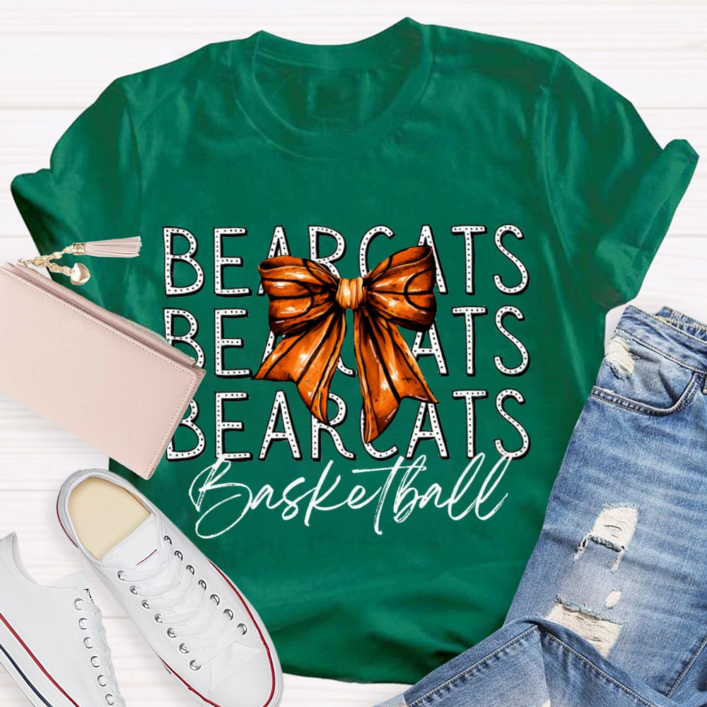 Personalized School Mascot Bearcats Basketball Team Spirit T-shirt