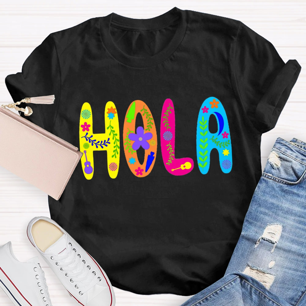 Vintage Floral Hola T-Shirt