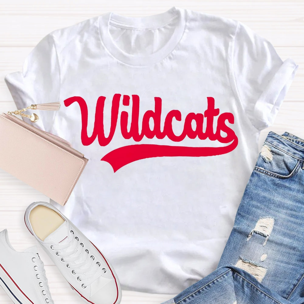 Personalized School Mascot Wildcats Custom Mascot T-shirt