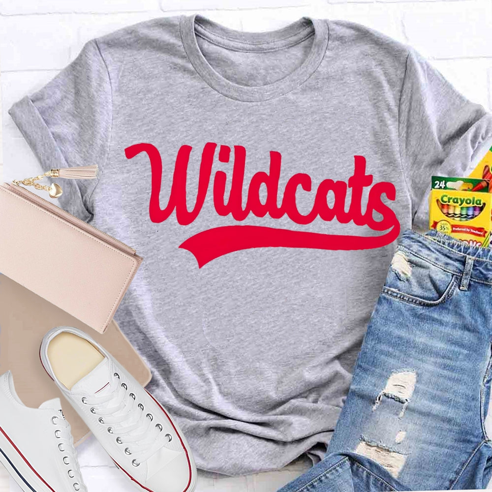 Personalized School Mascot Wildcats Custom Mascot T-shirt