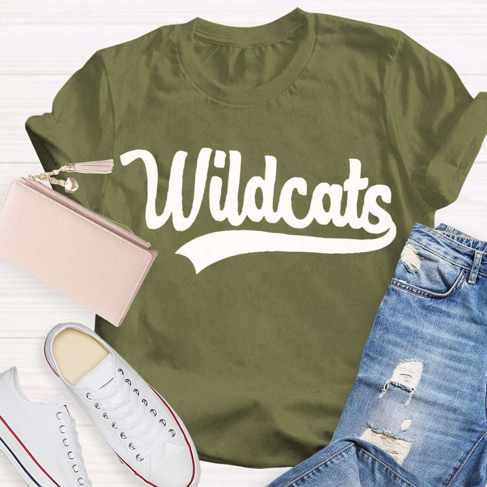 Personalized School Mascot Wildcats Custom Mascot T-shirt