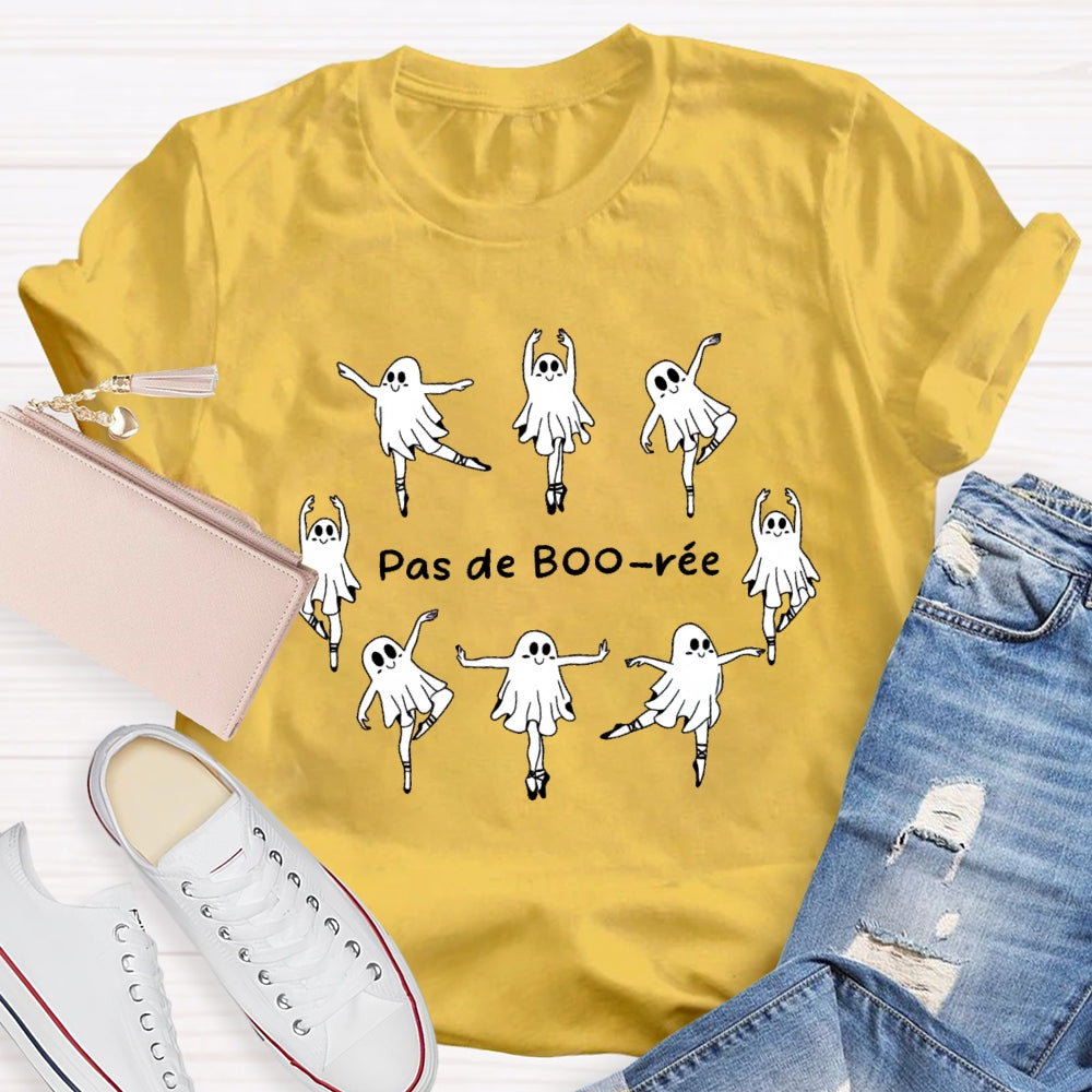 Pas De BOO-rée Funny Ballet Ghosts Halloween Dance T-shirt