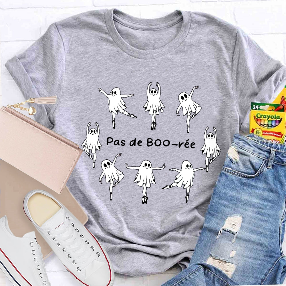 Pas De BOO-rée Funny Ballet Ghosts Halloween Dance T-shirt