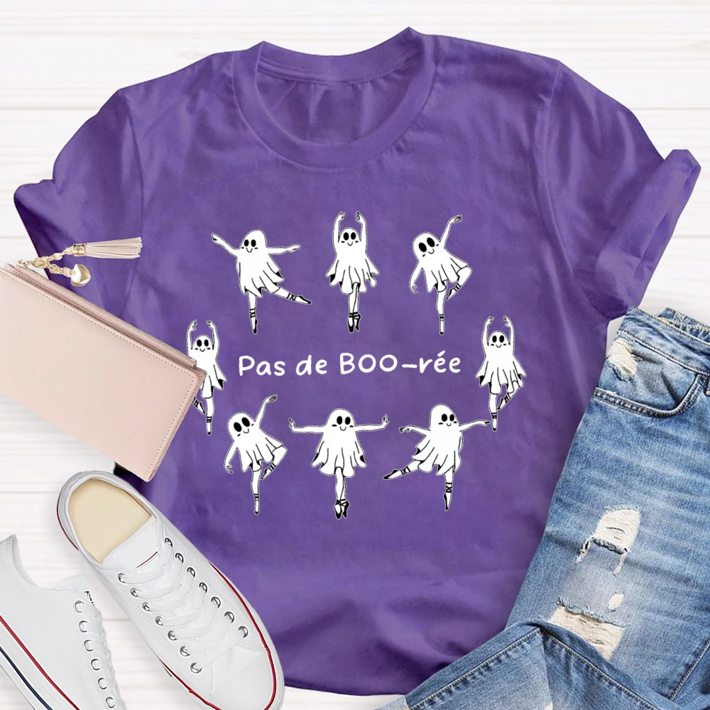 Pas De BOO-rée Funny Ballet Ghosts Halloween Dance T-shirt
