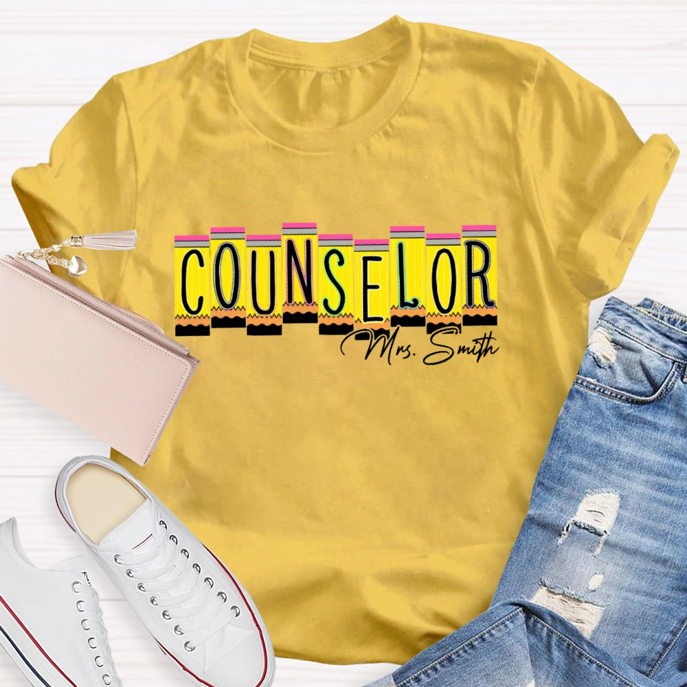 Personalized Name Counselor School Funny T-shirt