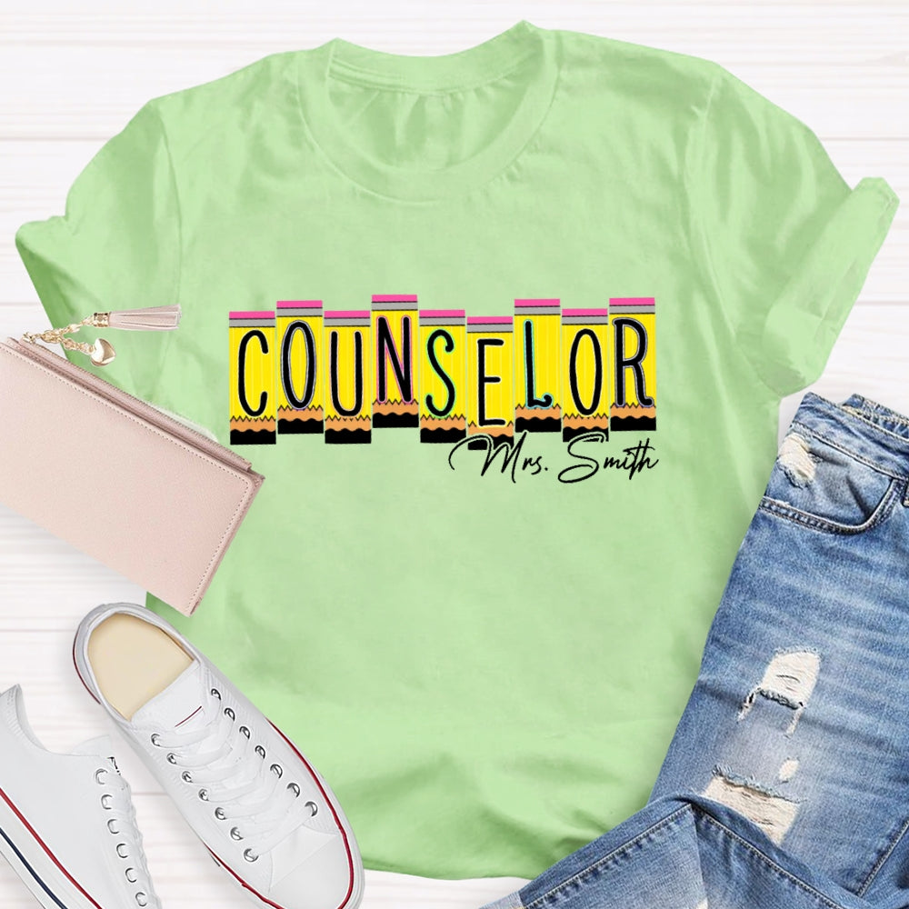 Personalized Name Counselor School Funny T-shirt