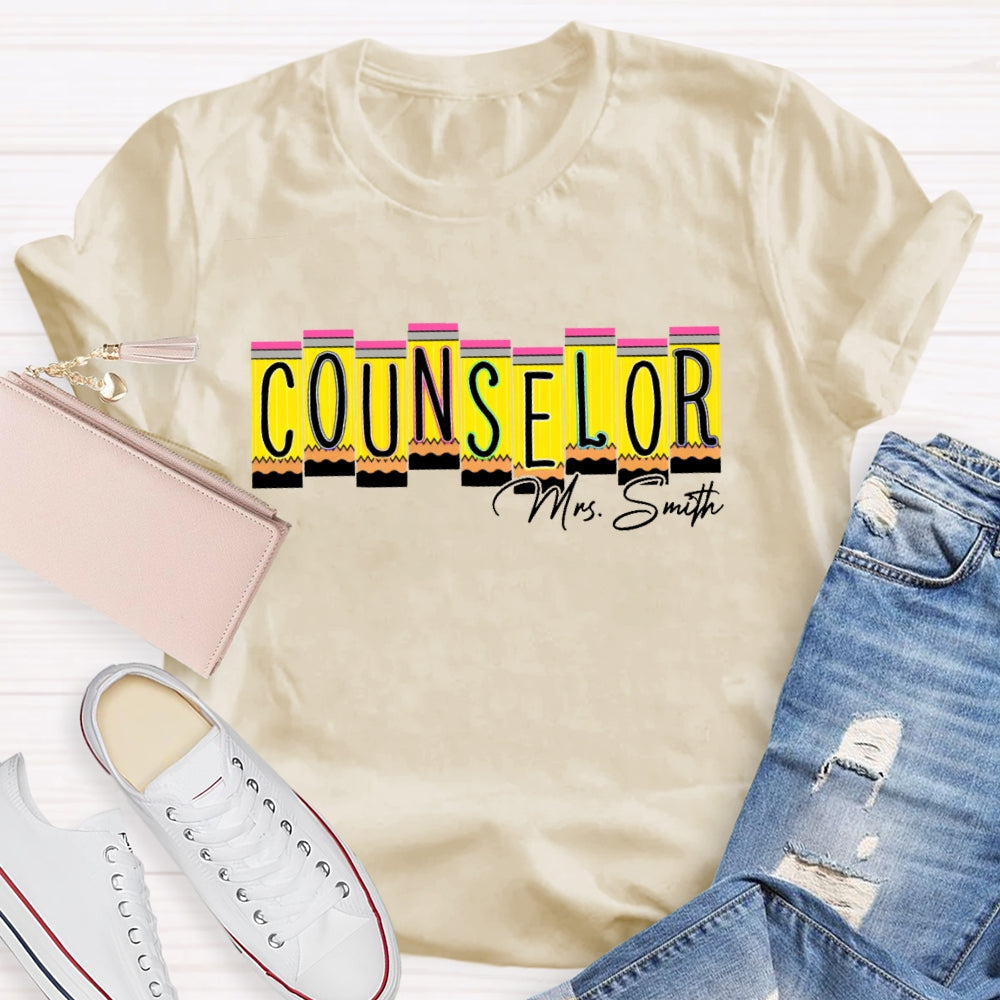 Personalized Name Counselor School Funny T-shirt