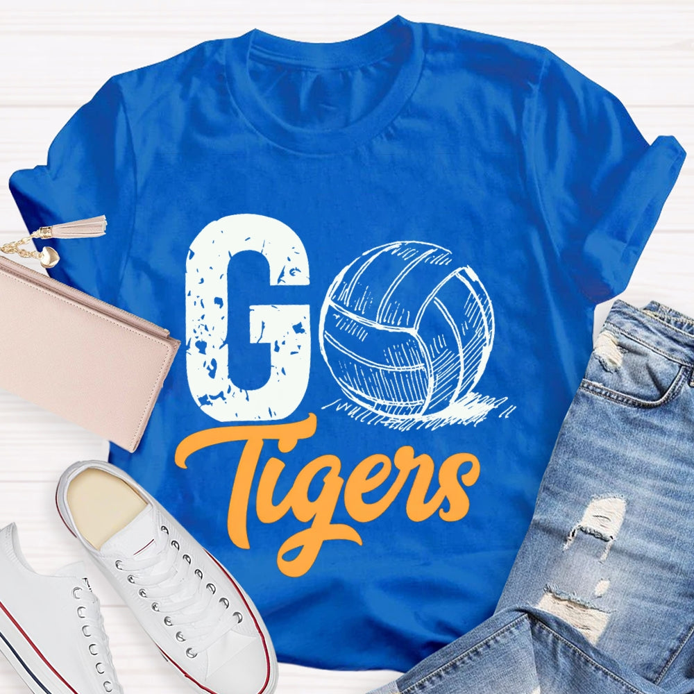 Personalized Mascot Go Tigers Football Match T-shirt
