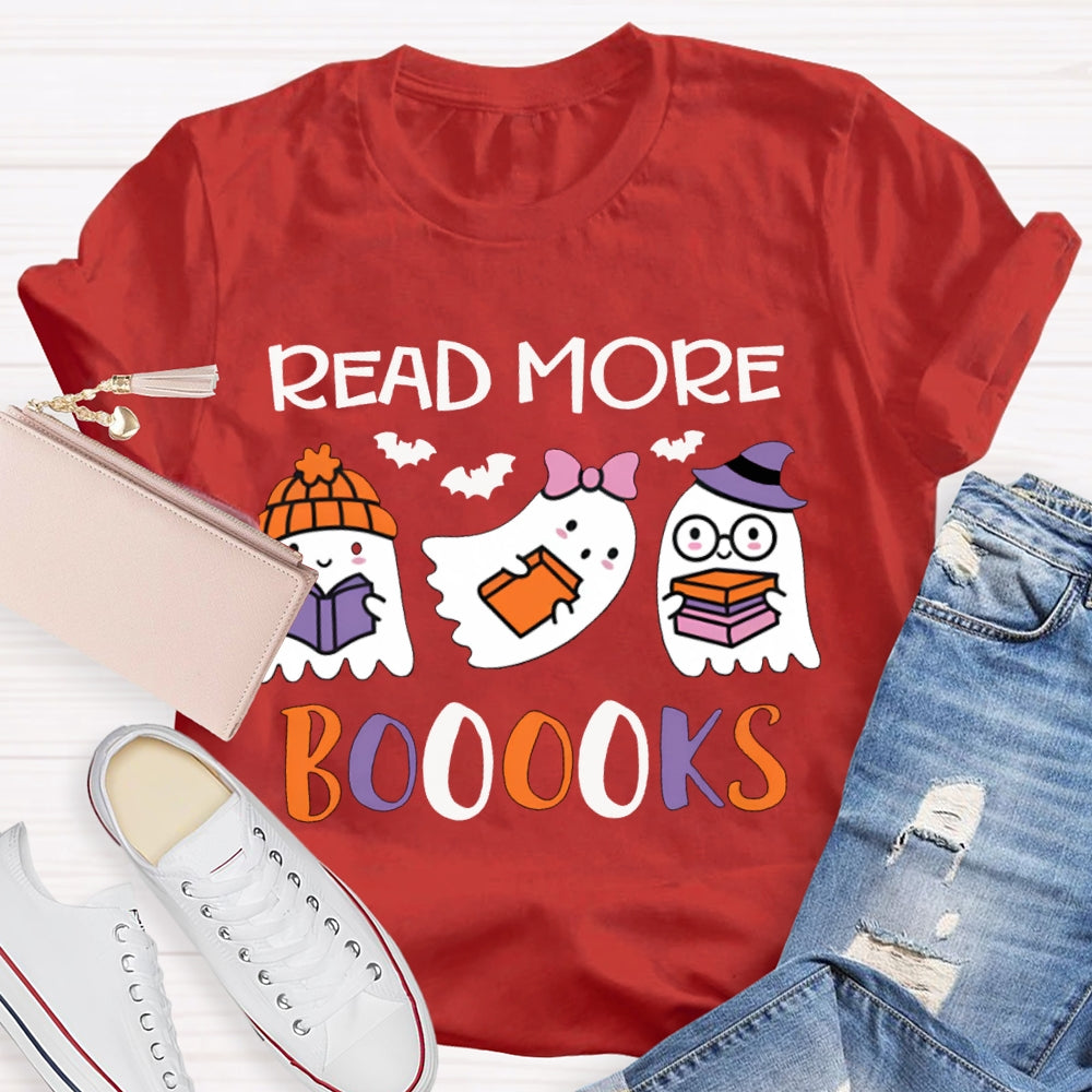 Read More Books Three Little Ghosts Reading Books Halloween T-shirt