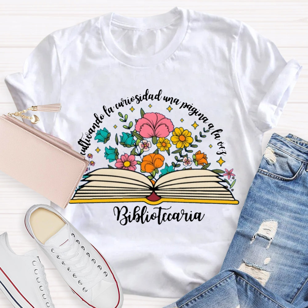 La Curiosidad De Los Ninos Es Infinita Bilingual Teacher T-shirt