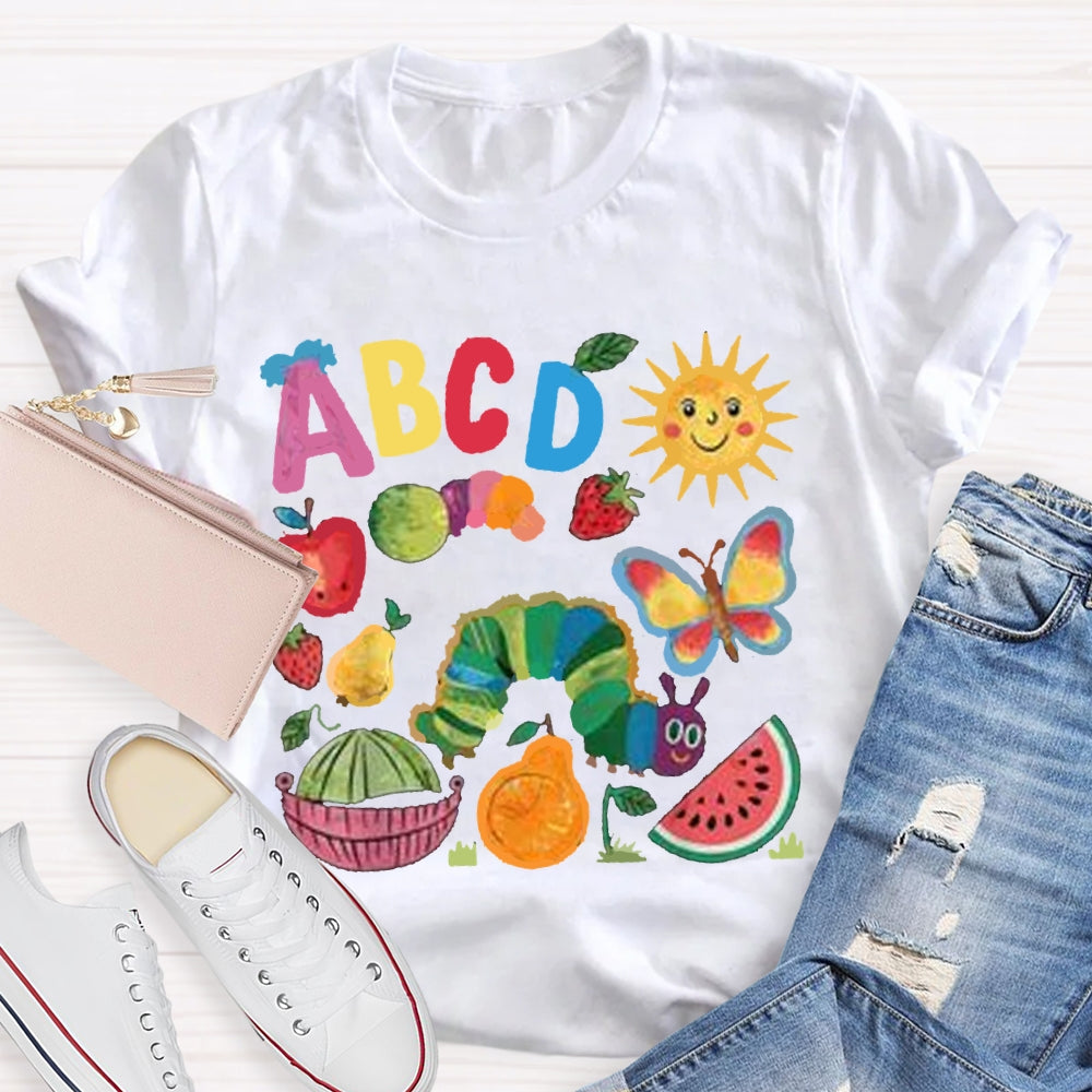 ABCD Cute Hungry Caterpillar Transformation T-Shirt