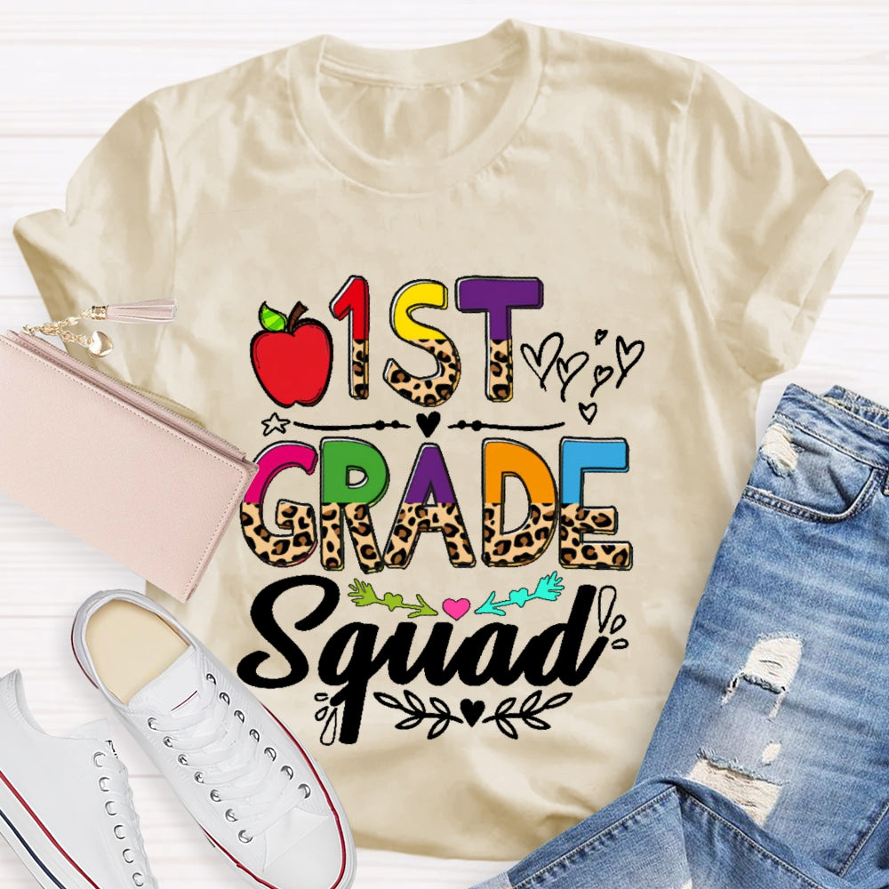 Personalized Grade 1st Grade Squad Back To School Team First Grade Funny T-shirt