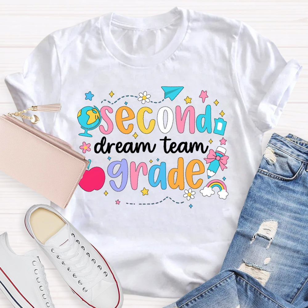 Personalized Grade 2nd Grade Dream Team Back To School Teacher T-shirt