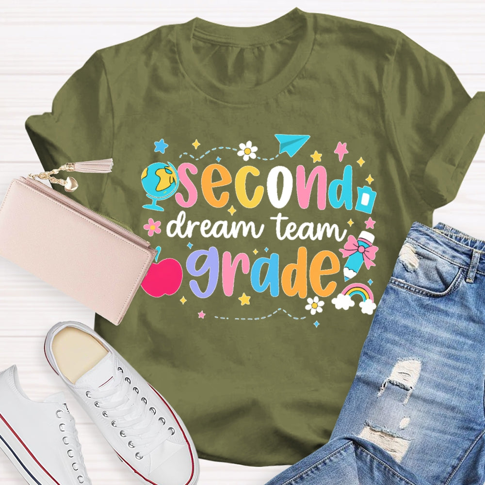Personalized Grade 2nd Grade Dream Team Back To School Teacher T-shirt