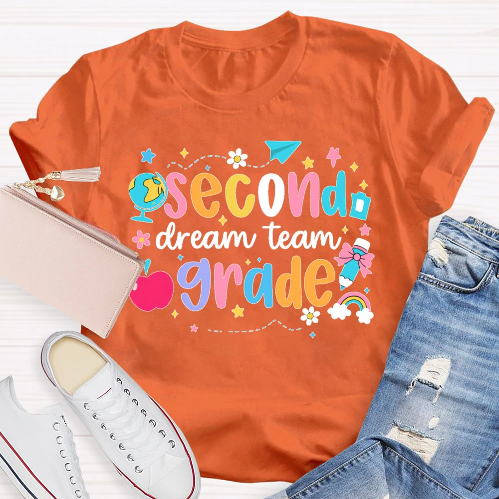 Personalized Grade 2nd Grade Dream Team Back To School Teacher T-shirt