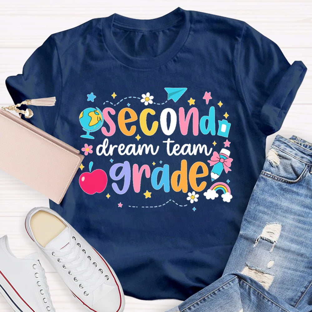 Personalized Grade 2nd Grade Dream Team Back To School Teacher T-shirt