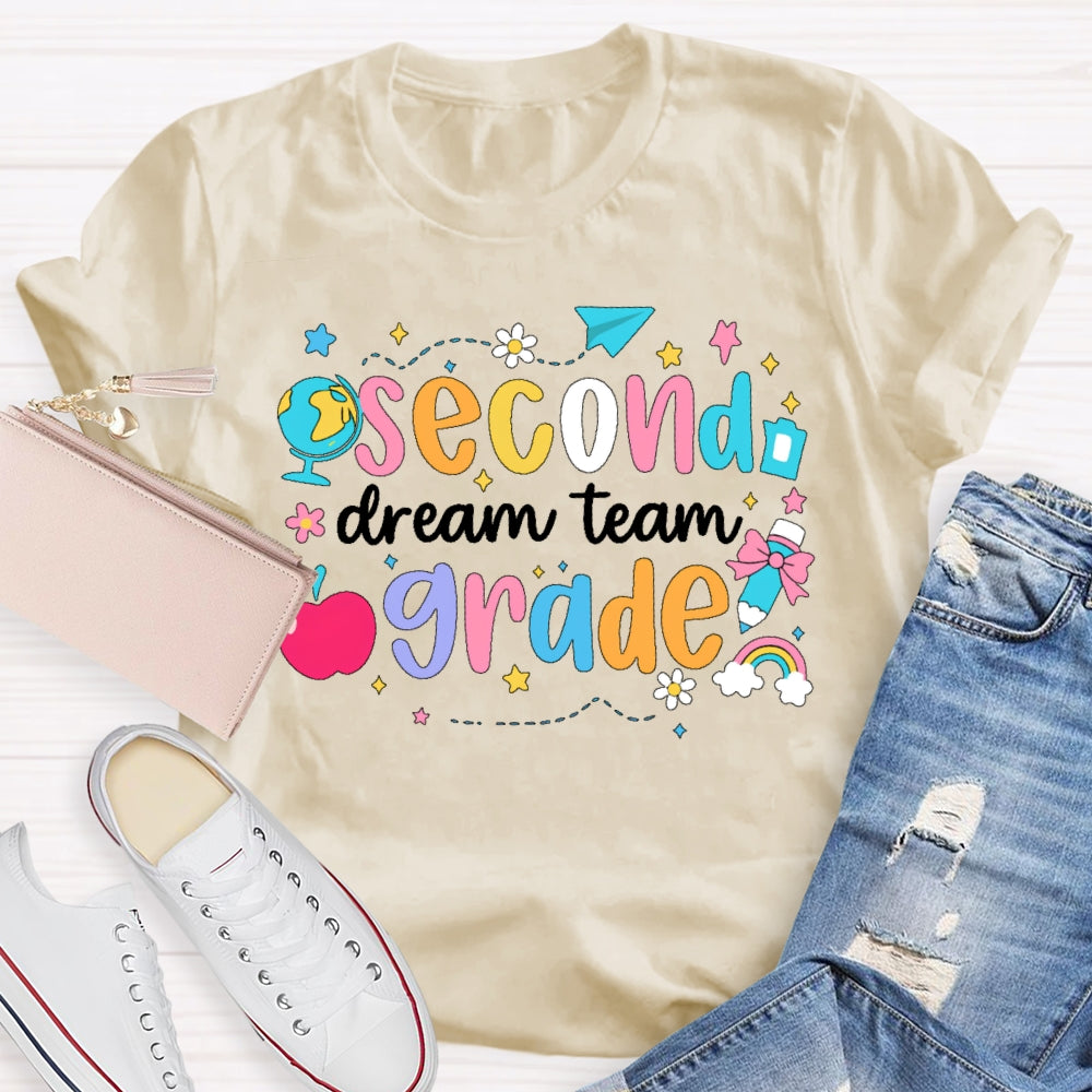 Personalized Grade 2nd Grade Dream Team Back To School Teacher T-shirt