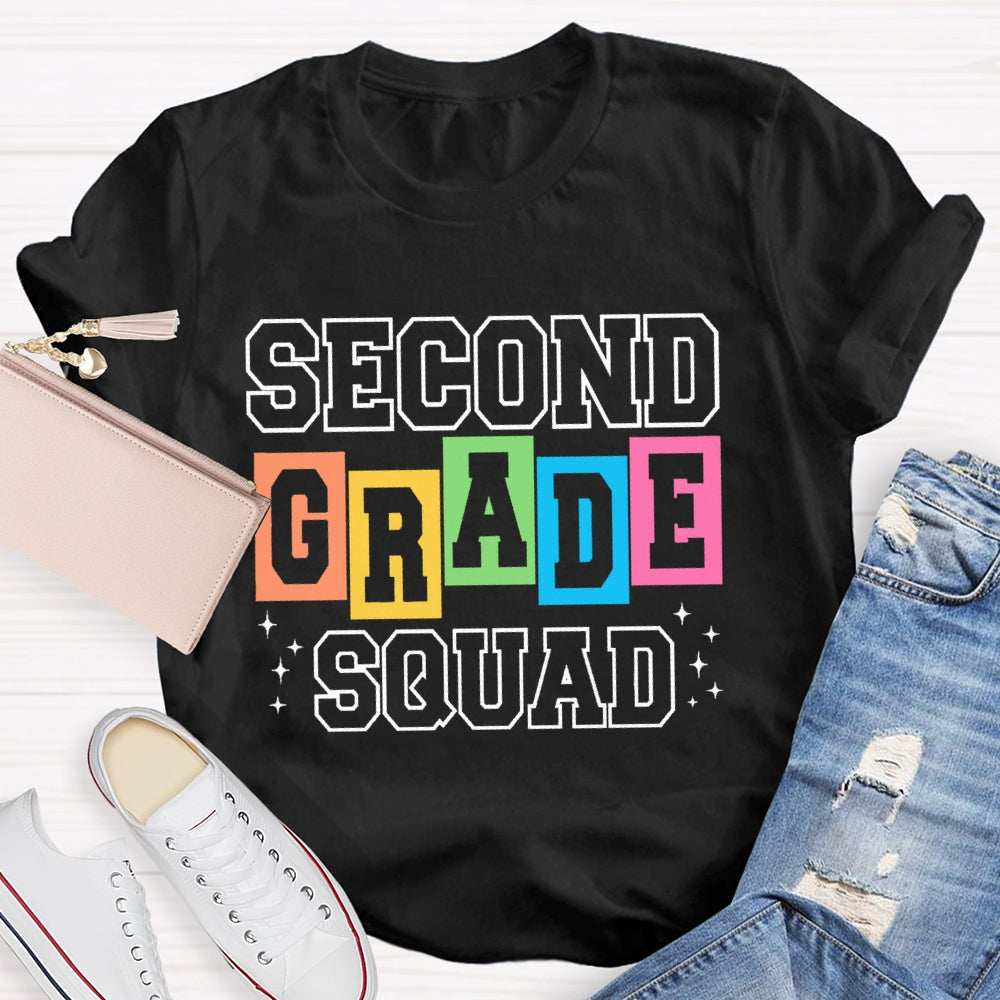 Personalized Grade 2nd Grade Squad Shirt Teacher T-shirt