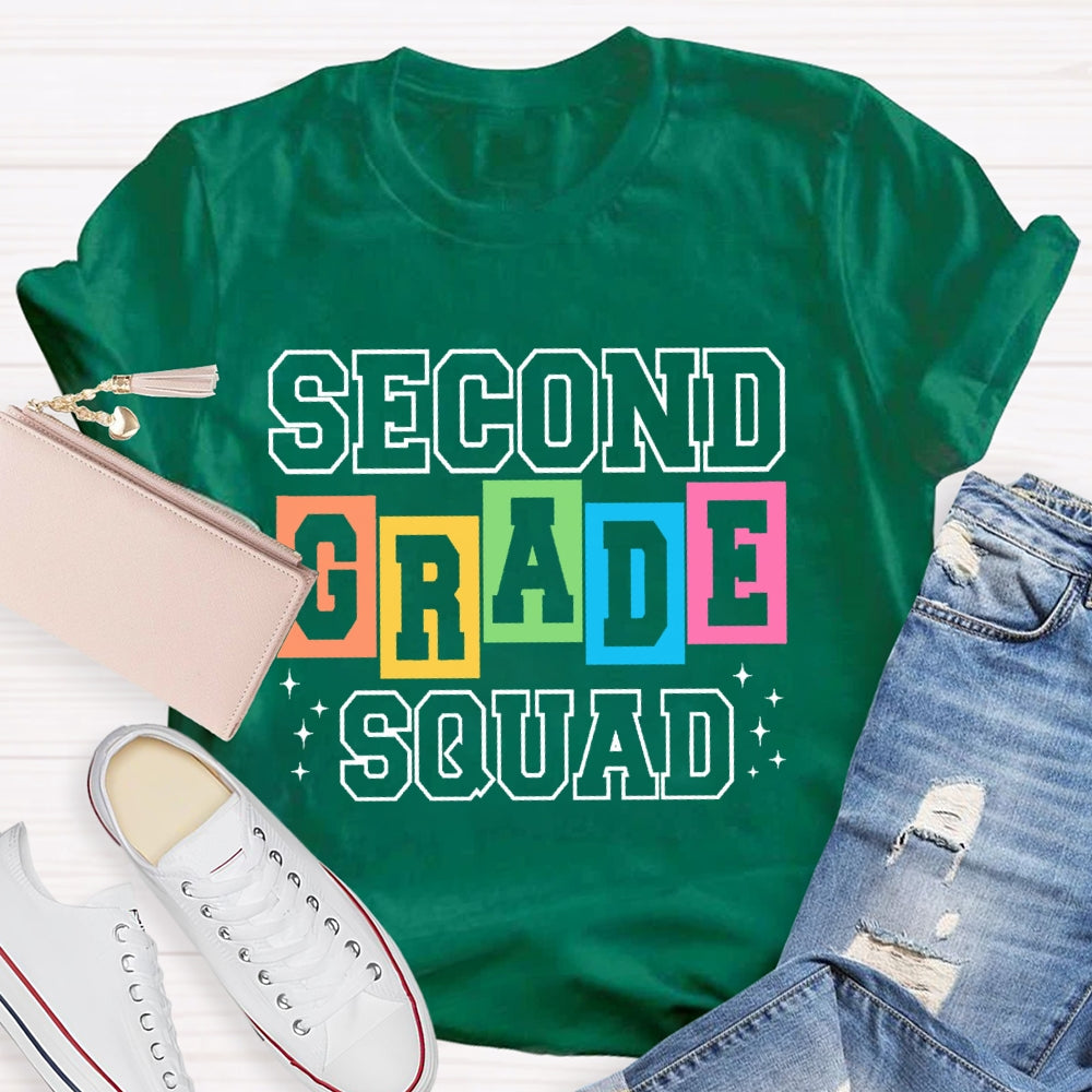 Personalized Grade 2nd Grade Squad Shirt Teacher T-shirt