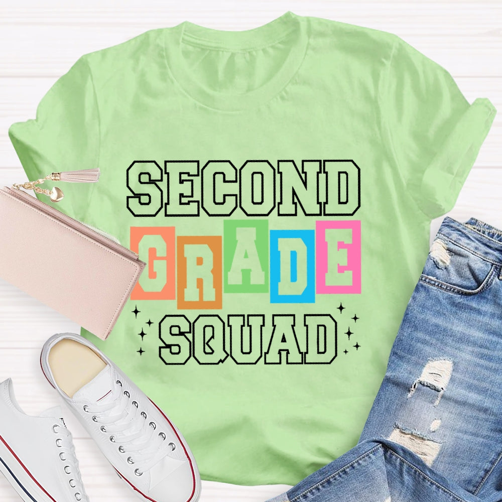 Personalized Grade 2nd Grade Squad Shirt Teacher T-shirt