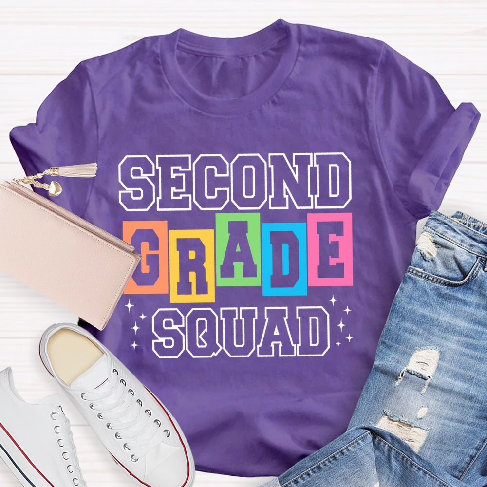 Personalized Grade 2nd Grade Squad Shirt Teacher T-shirt