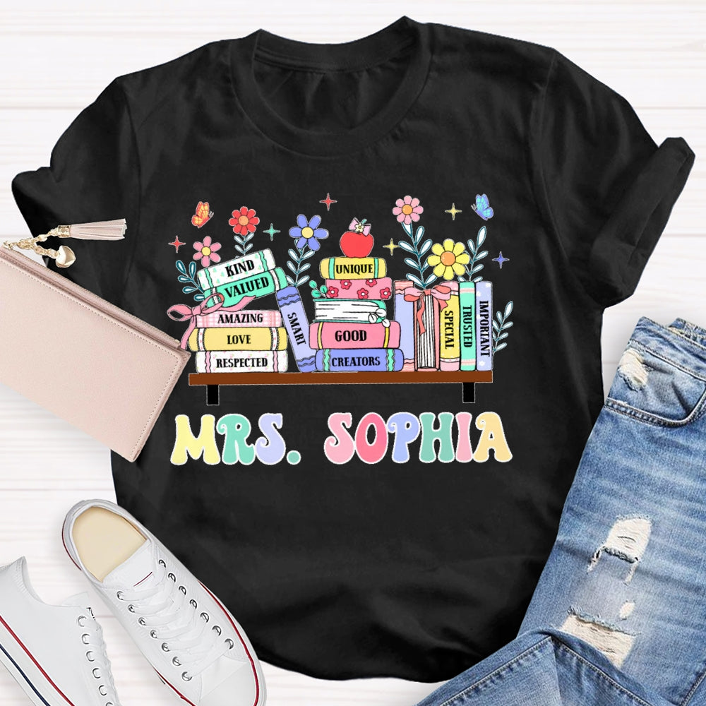 Personalized Name You Are Kind Flowers Funny T-shirt