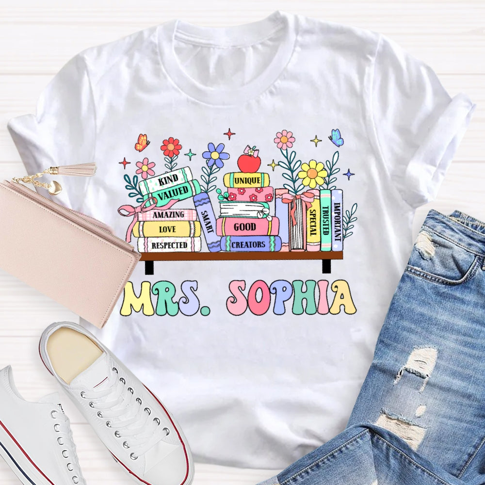 Personalized Name You Are Kind Flowers Funny T-shirt