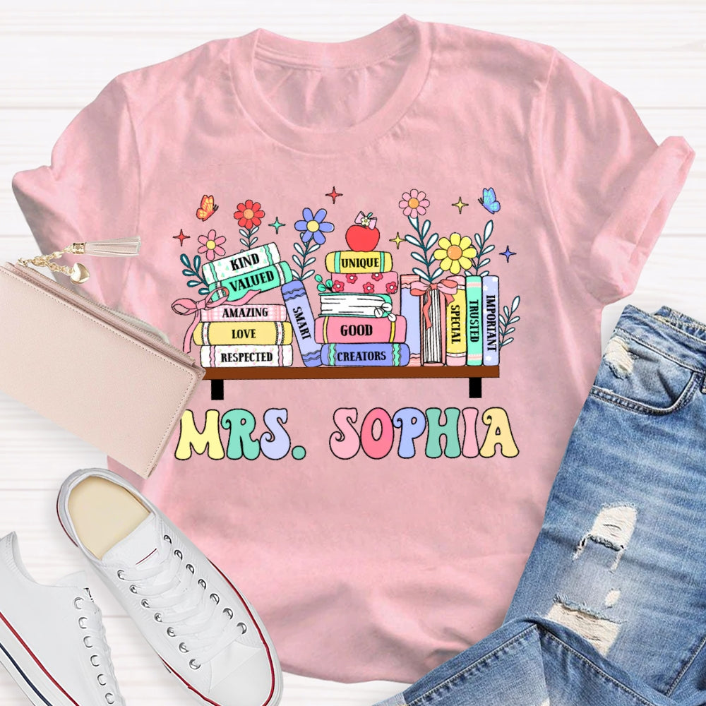 Personalized Name You Are Kind Flowers Funny T-shirt