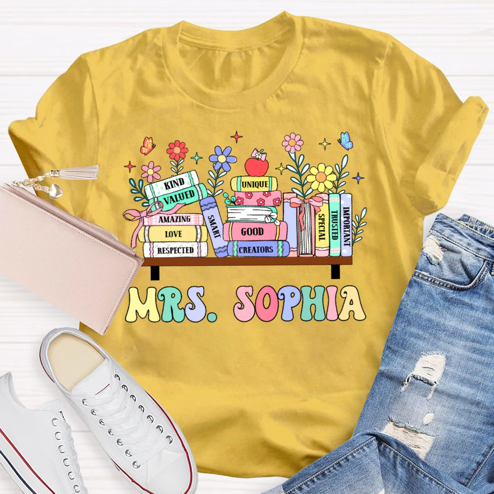 Personalized Name You Are Kind Flowers Funny T-shirt
