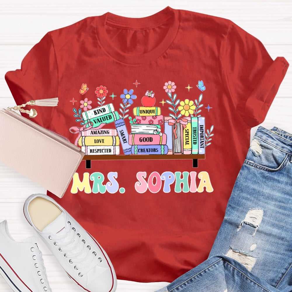 Personalized Name You Are Kind Flowers Funny T-shirt