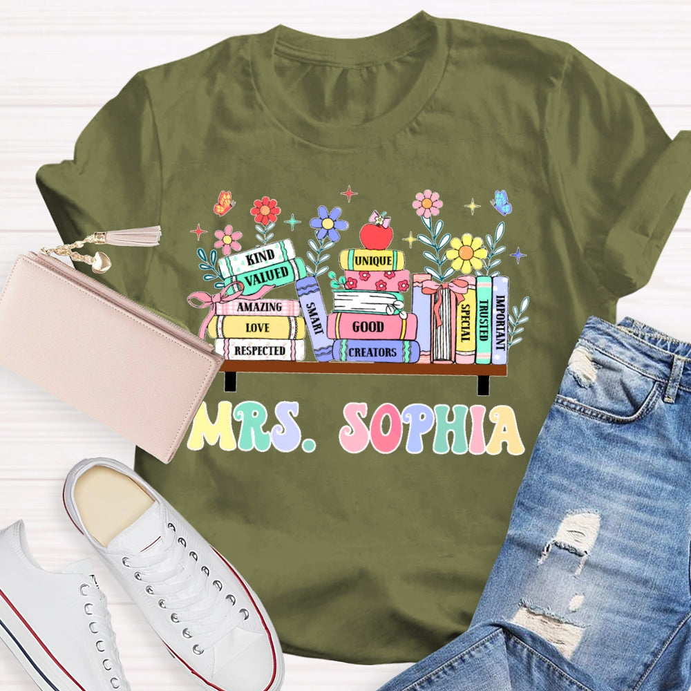 Personalized Name You Are Kind Flowers Funny T-shirt