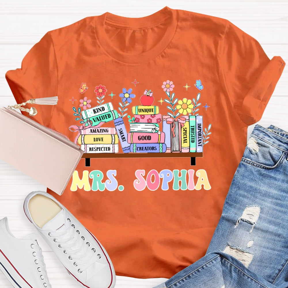 Personalized Name You Are Kind Flowers Funny T-shirt