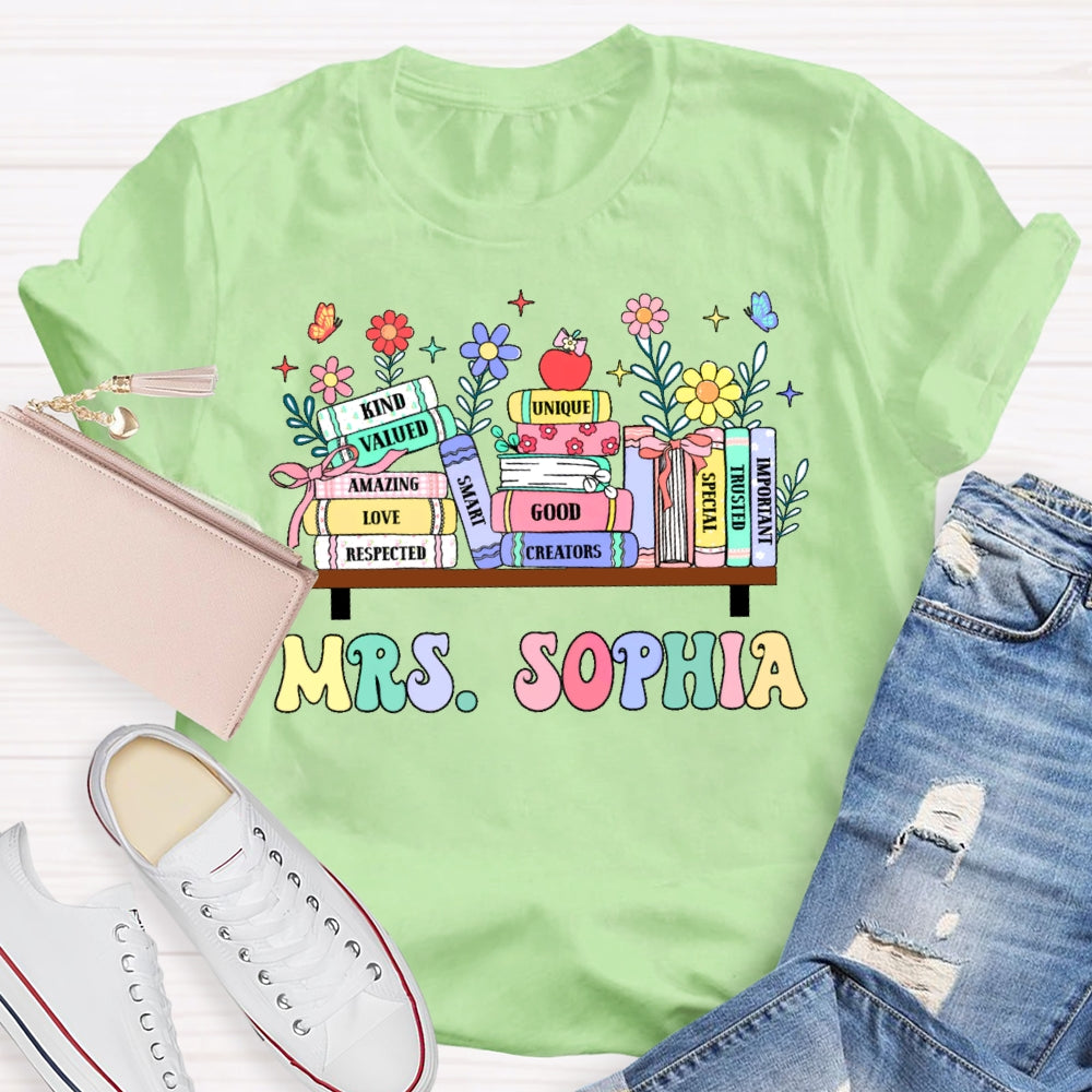 Personalized Name You Are Kind Flowers Funny T-shirt