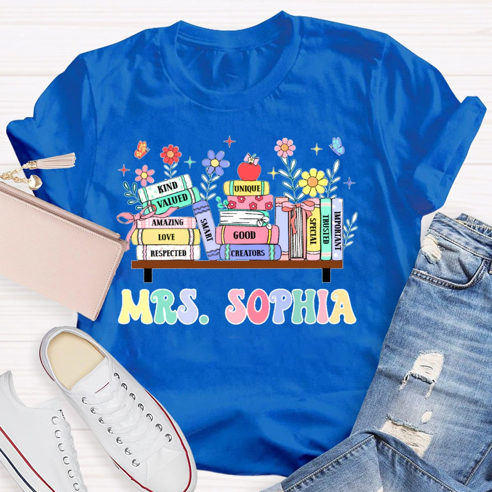 Personalized Name You Are Kind Flowers Funny T-shirt
