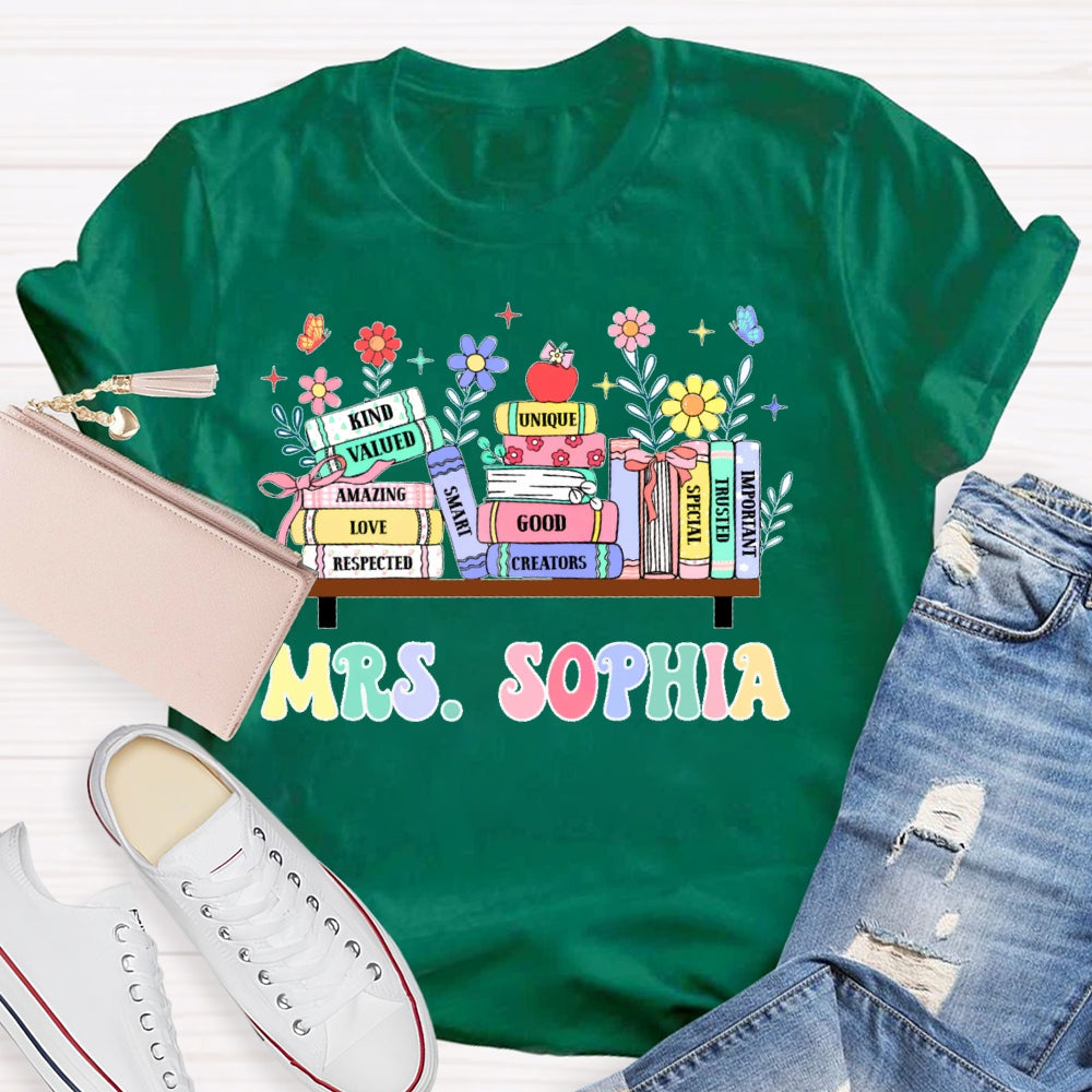 Personalized Name You Are Kind Flowers Funny T-shirt
