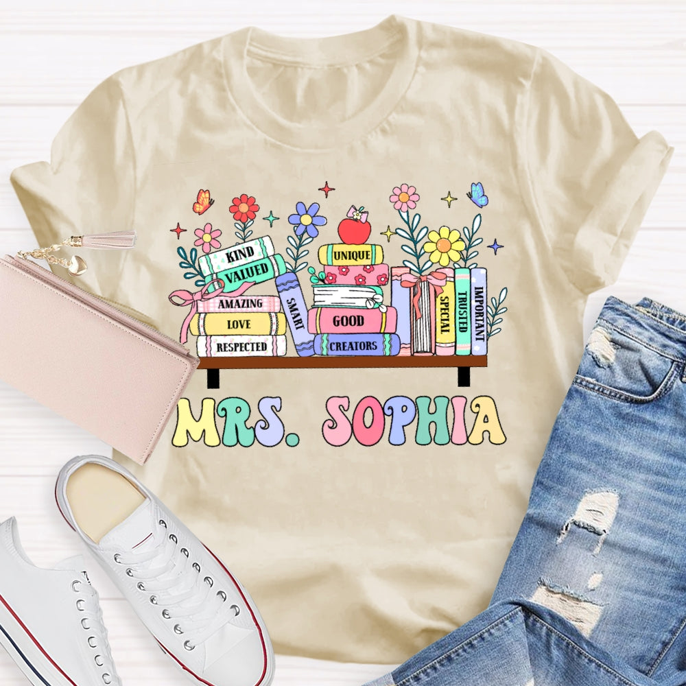 Personalized Name You Are Kind Flowers Funny T-shirt