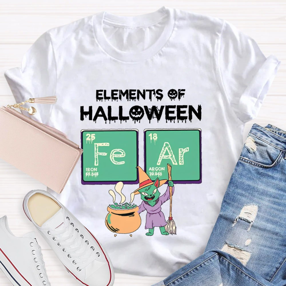 Elements Of Halloween Science Funny T-shirt
