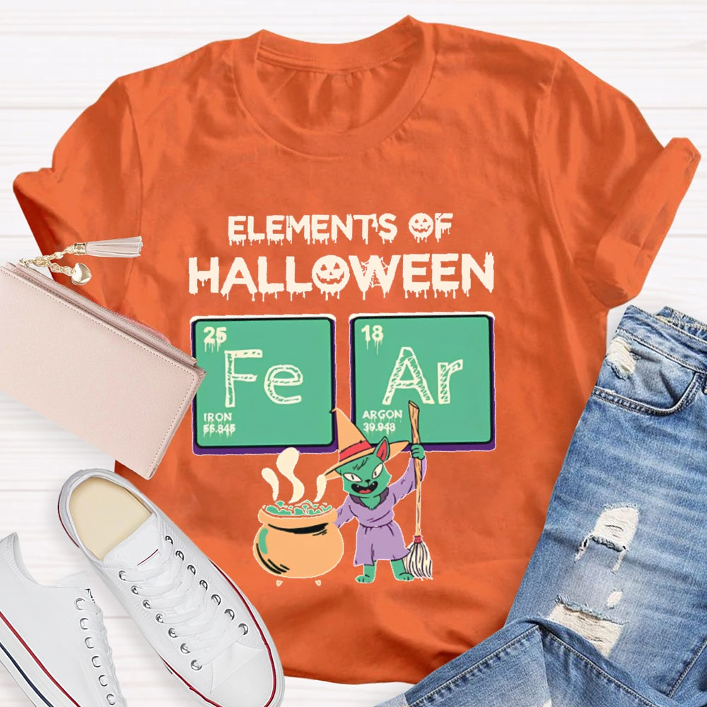 Elements Of Halloween Science Funny T-shirt