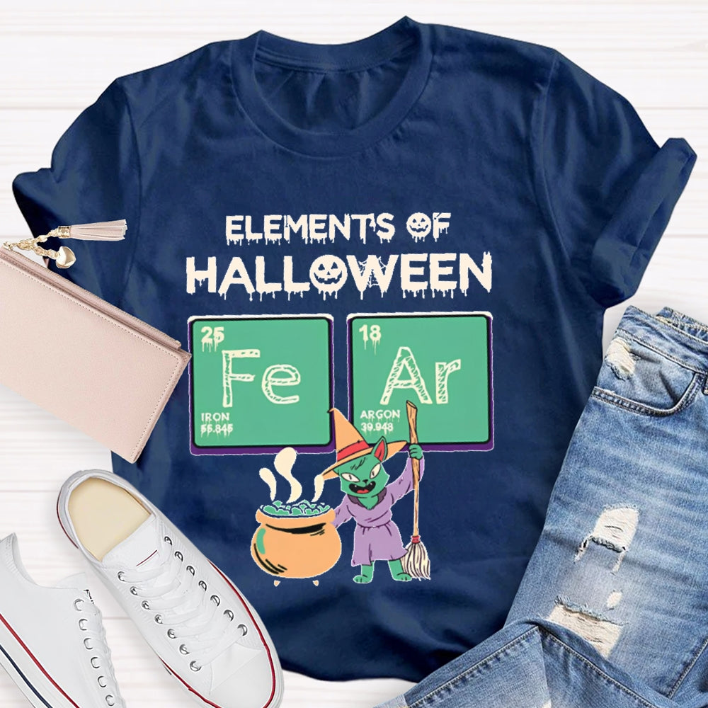 Elements Of Halloween Science Funny T-shirt
