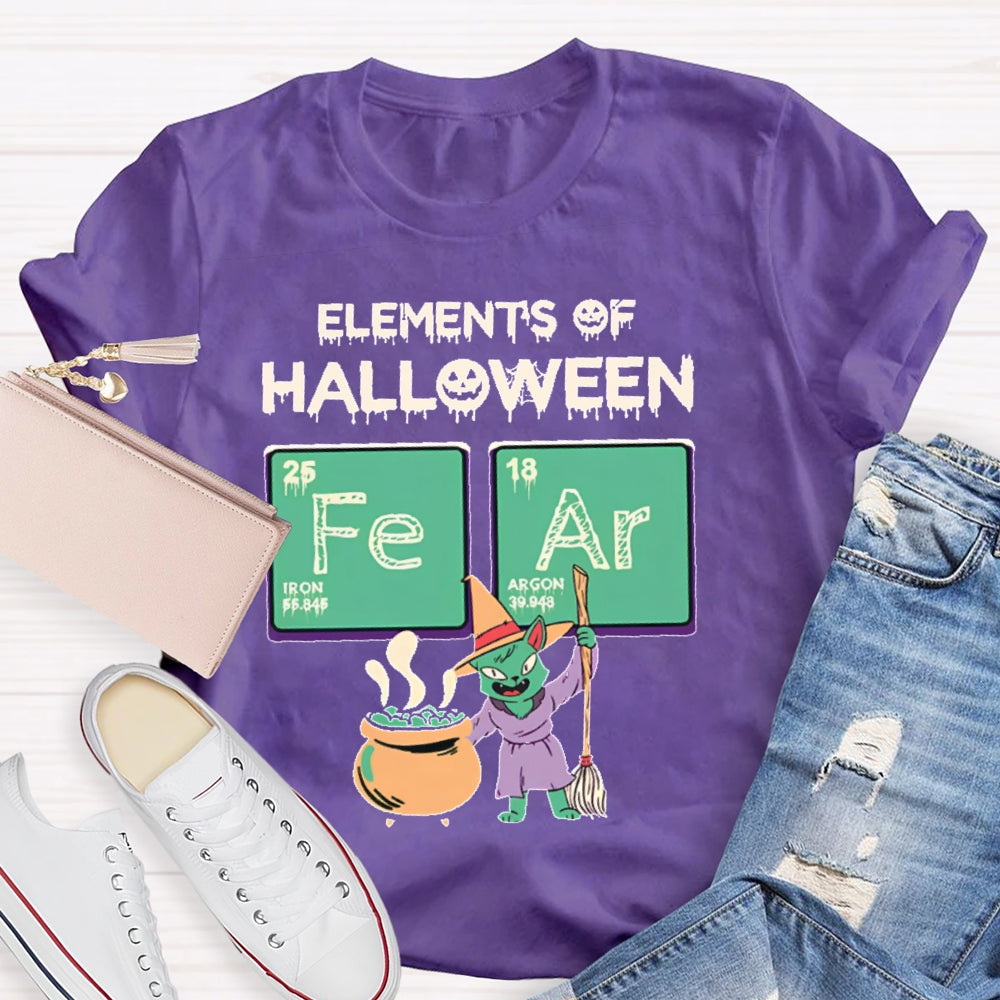 Elements Of Halloween Science Funny T-shirt