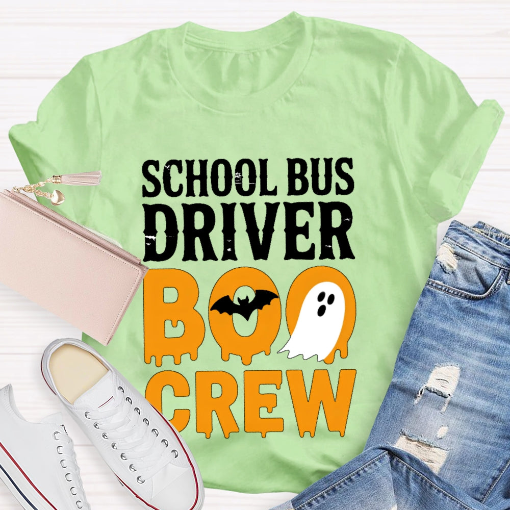 School Bus Driver Boo Crew T-shirt