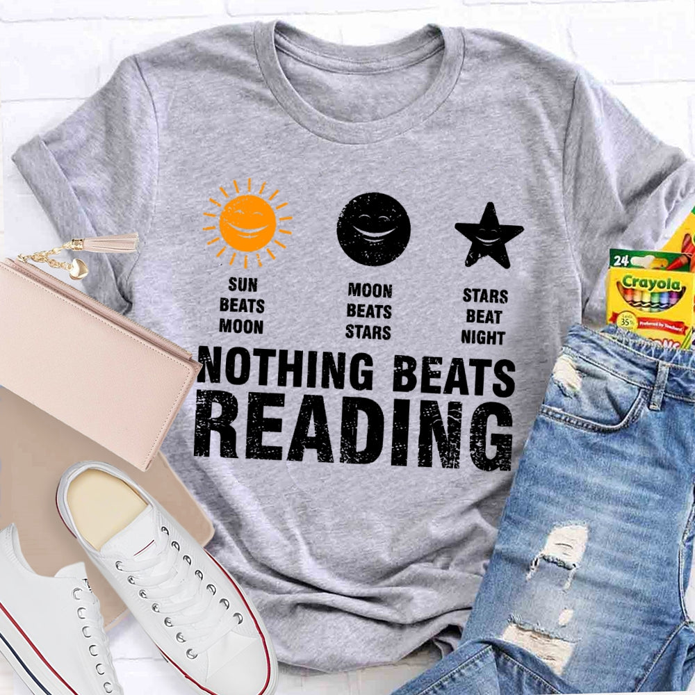 Nothing Beats Reading Graphic  T-shirt