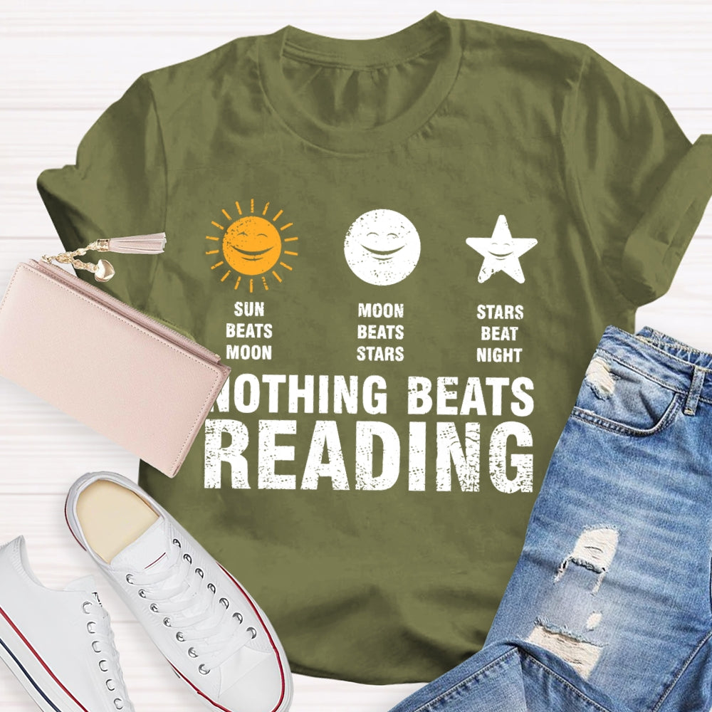 Nothing Beats Reading Graphic  T-shirt
