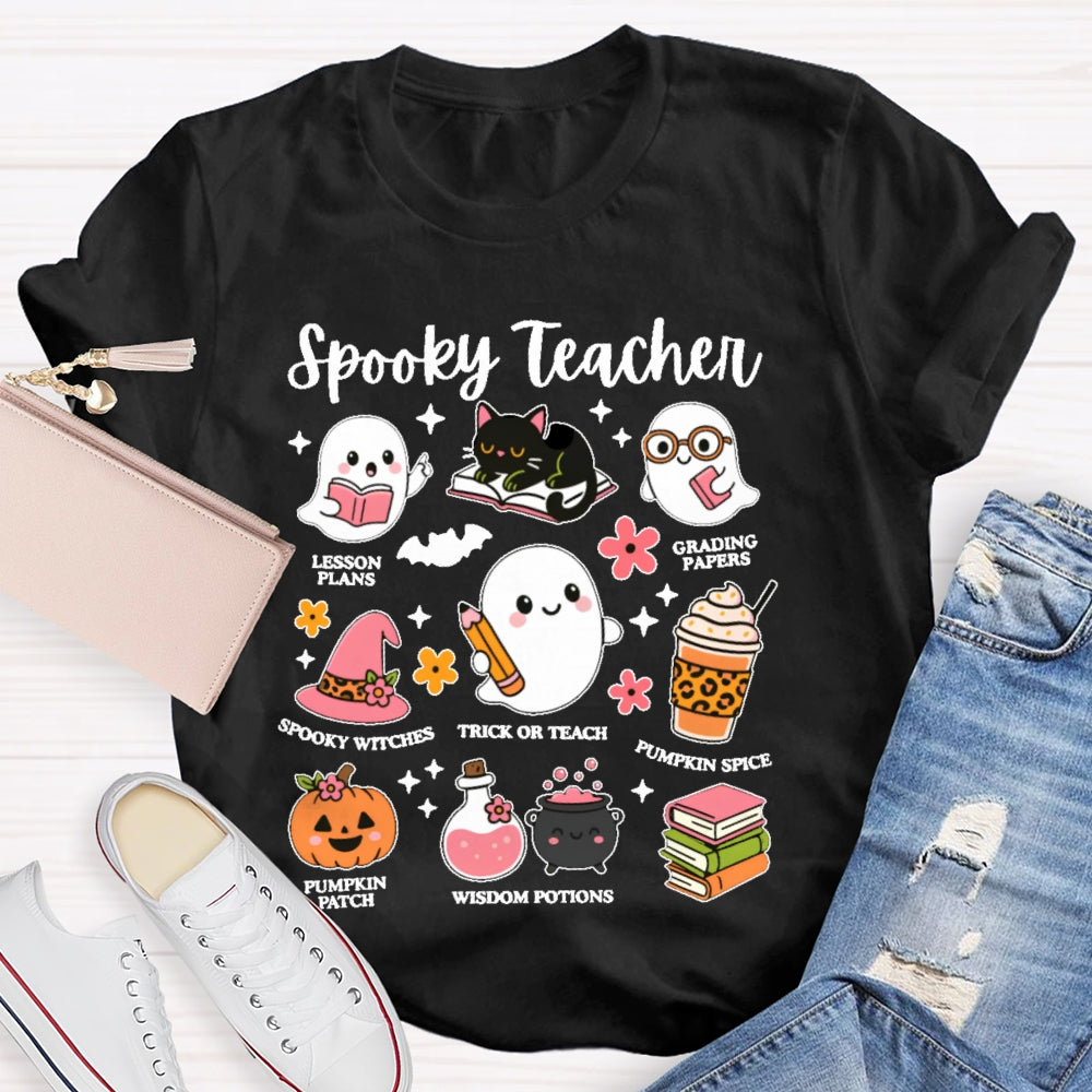 Spooky Teacher Graphic  Halloween T-shirt