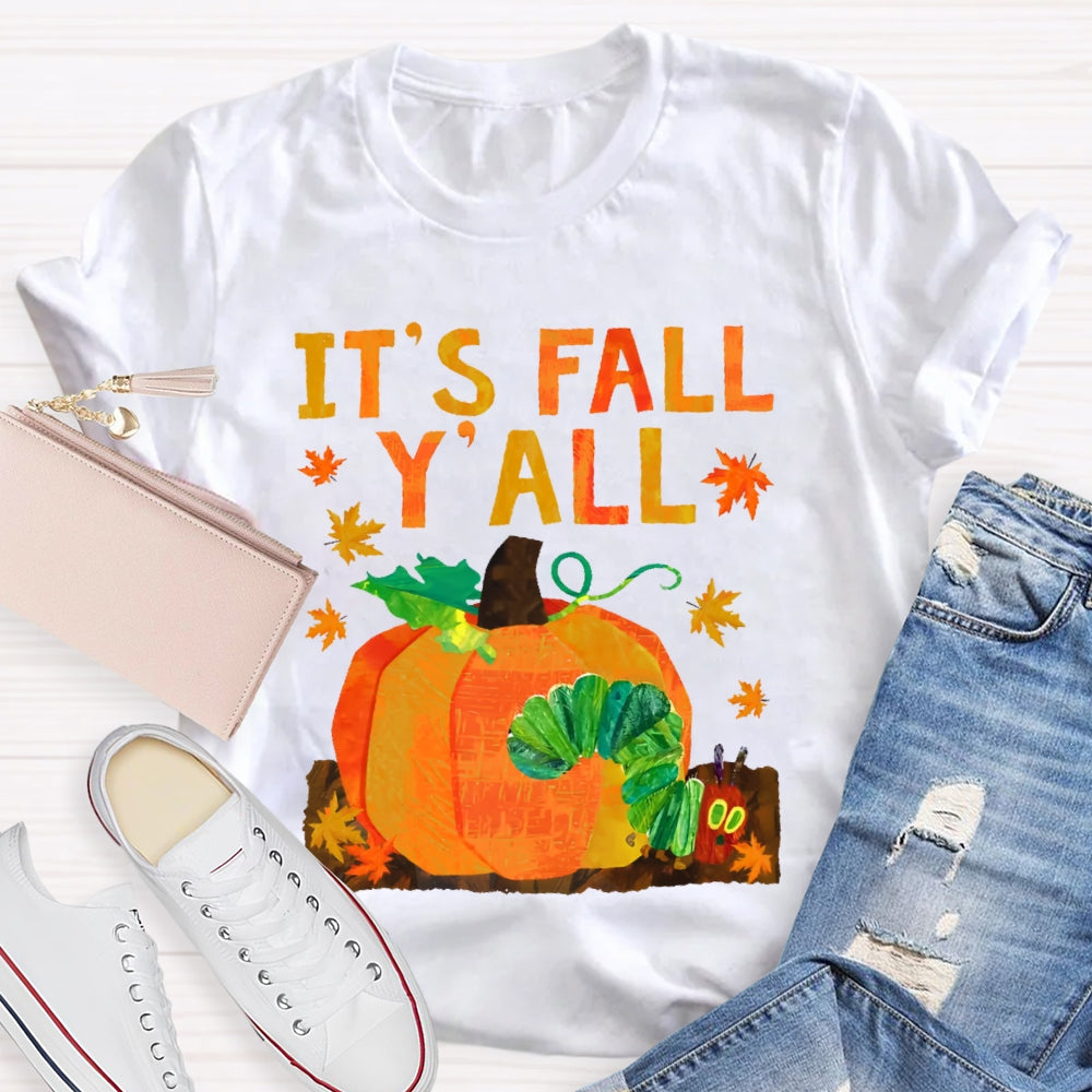 It’s Fall Y’all Shirt Cute Autumn Pumpkin T-shirt