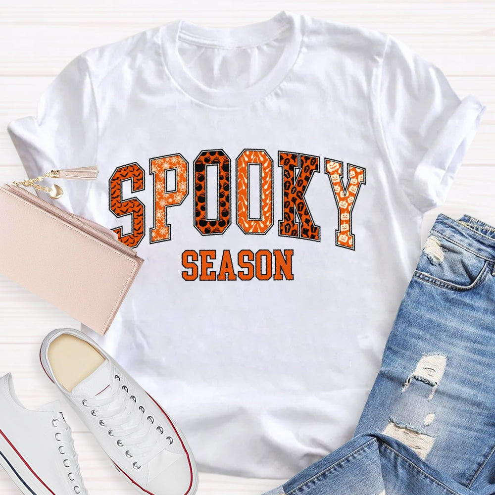 Halloween Style Font Spooky Season Funny Halloween T-shirt